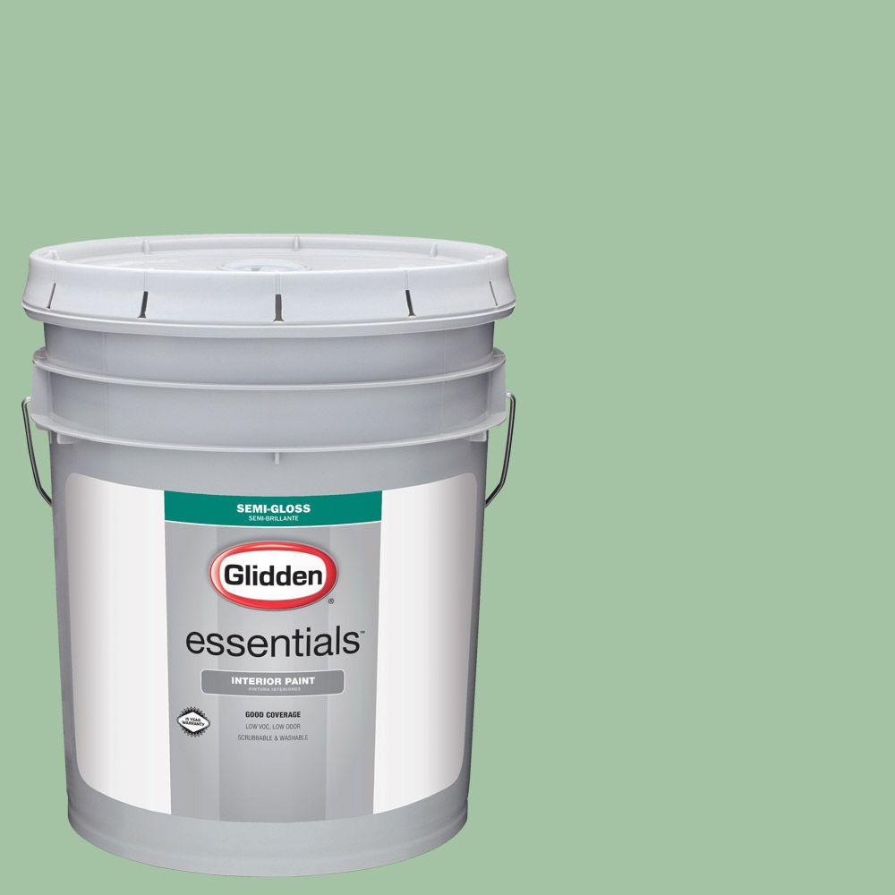 Glidden Essentials 5 gal. HDGG59 Sea Glass Green SemiGloss Interior