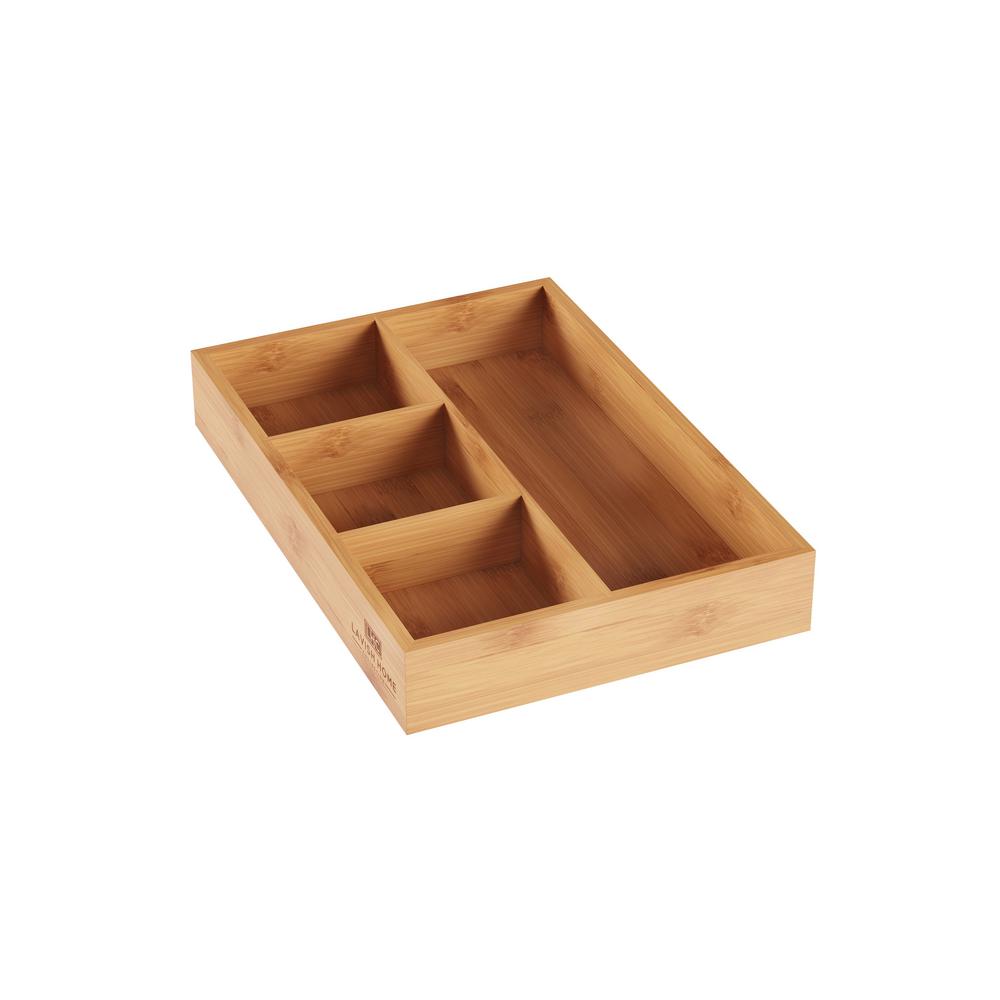 Lavish Home 4 Compartment Bamboo Drawer Organizer Hw0500055 The