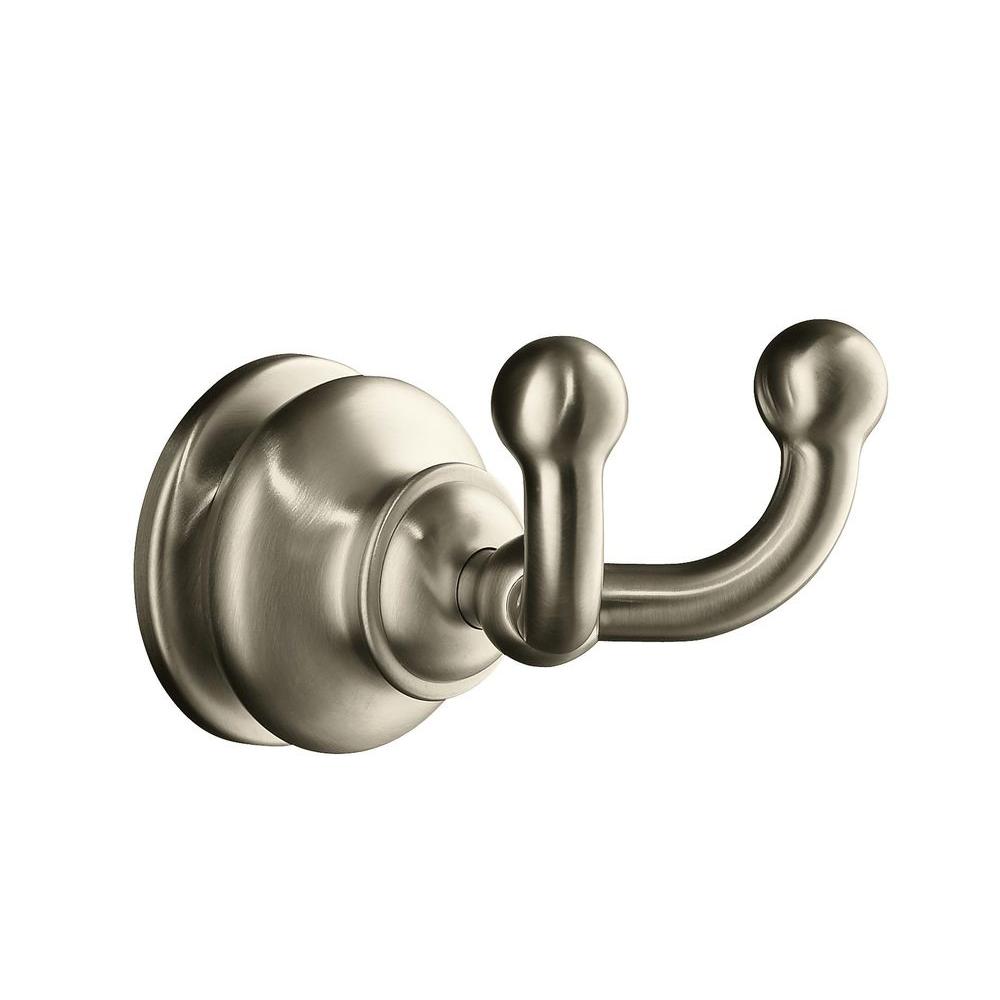 KOHLER Fairfax Double Robe Hook In Vibrant Brushed Nickel K 12153 BN   Vibrant Brushed Nickel Kohler Towel Hooks K 12153 Bn 64 1000 