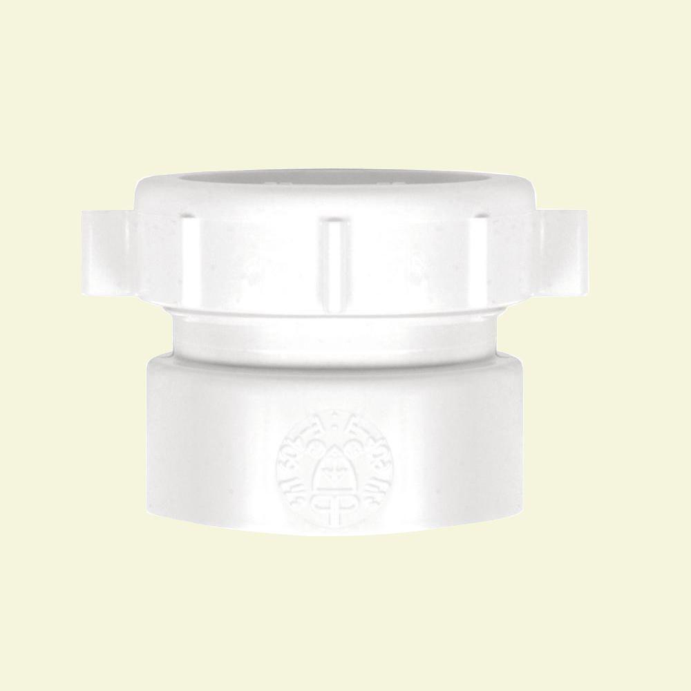 Everbilt 11/2 in. PVC Threaded Trap Adapter with Nut and WasherC9000A