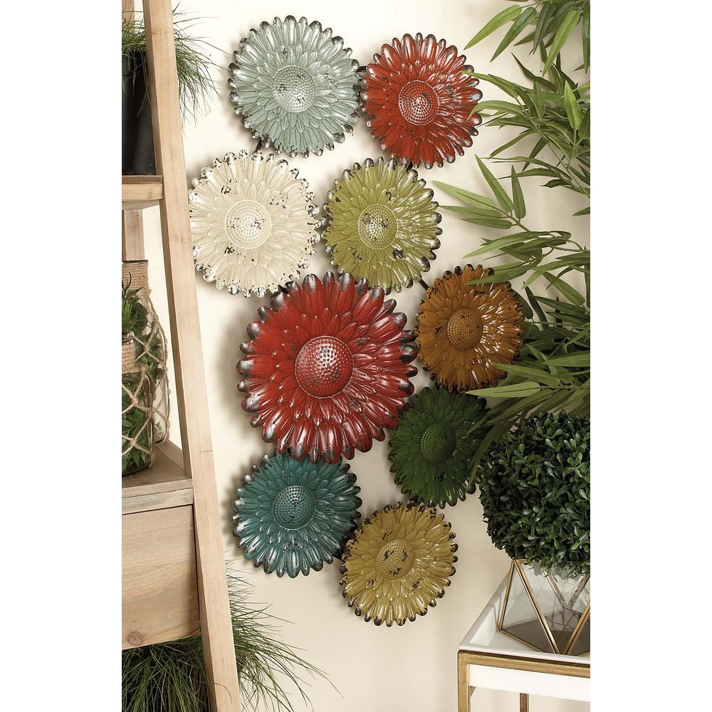 22 in. x 38 in. Modern Iron Flower Wall Decor34881 The Home Depot