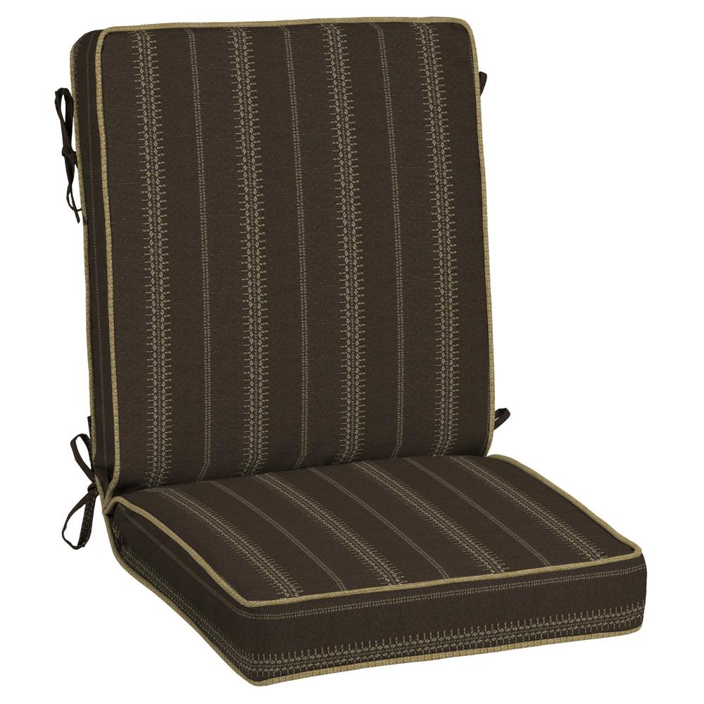 Chili Stripe Outdoor Sling Chair Cushion Pack Of 2 7732 02219600 Trevor Stripe Espresso Snap Dry Outdoor Dining Chair Cushion