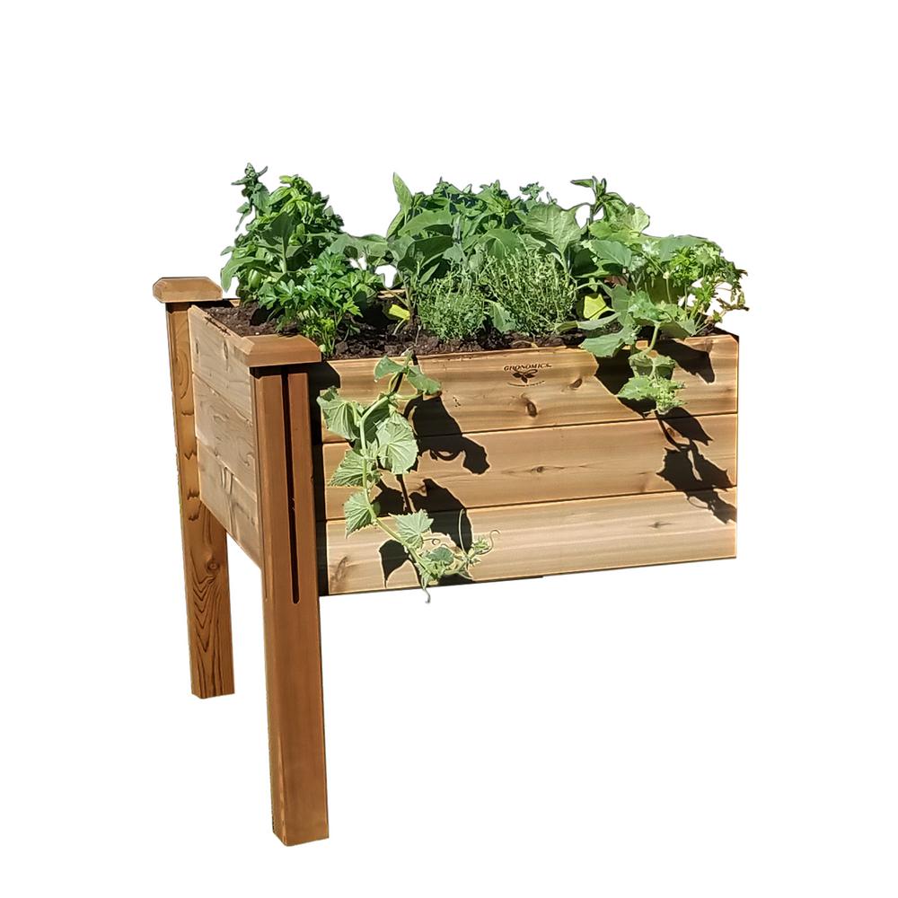 Gronomics 34 in. x 34 in. x 32 in. Modular Raised Garden Bed Safe ...