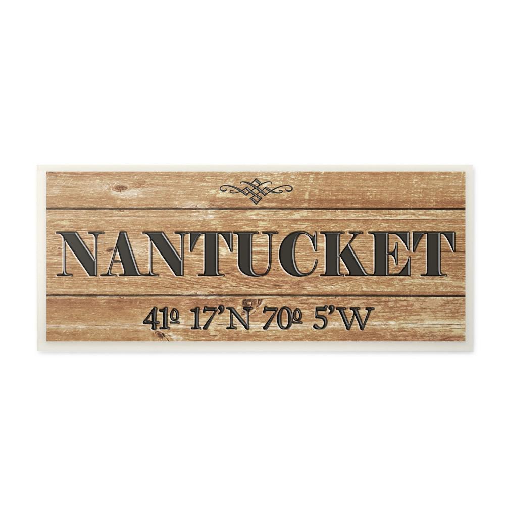 Stupell Industries 7 In X 17 In Plank City Coordinates Nantucket By Daphne Polselli Printed Wood Wall Art Cw 1385 Wd 7x17 The Home Depot