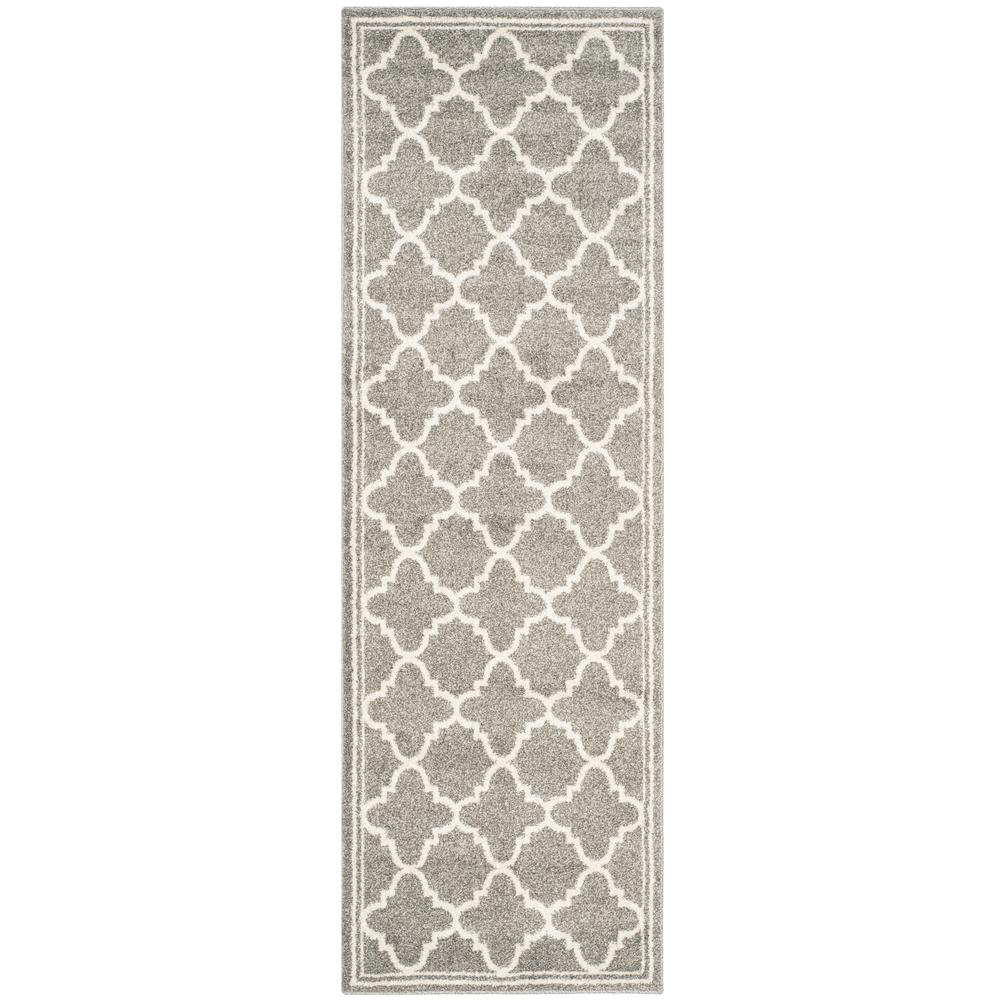 Safavieh Amherst Dark Gray Beige 2 Ft X 15 Indoor Outdoor Runner Area Rug