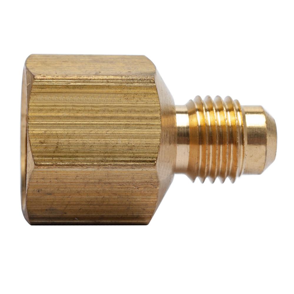 Pack of 5 LTWFITTING Brass 1//4 OD Flare Union,Brass Flare Tube Fitting