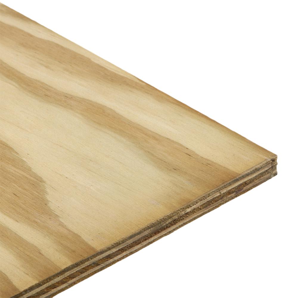 Sheathing Plywood Structural 1 Common 15 32 In 4 Ft X 10 Ft Actual 0 438 In X 48 In X 120 In 948066 The Home Depot