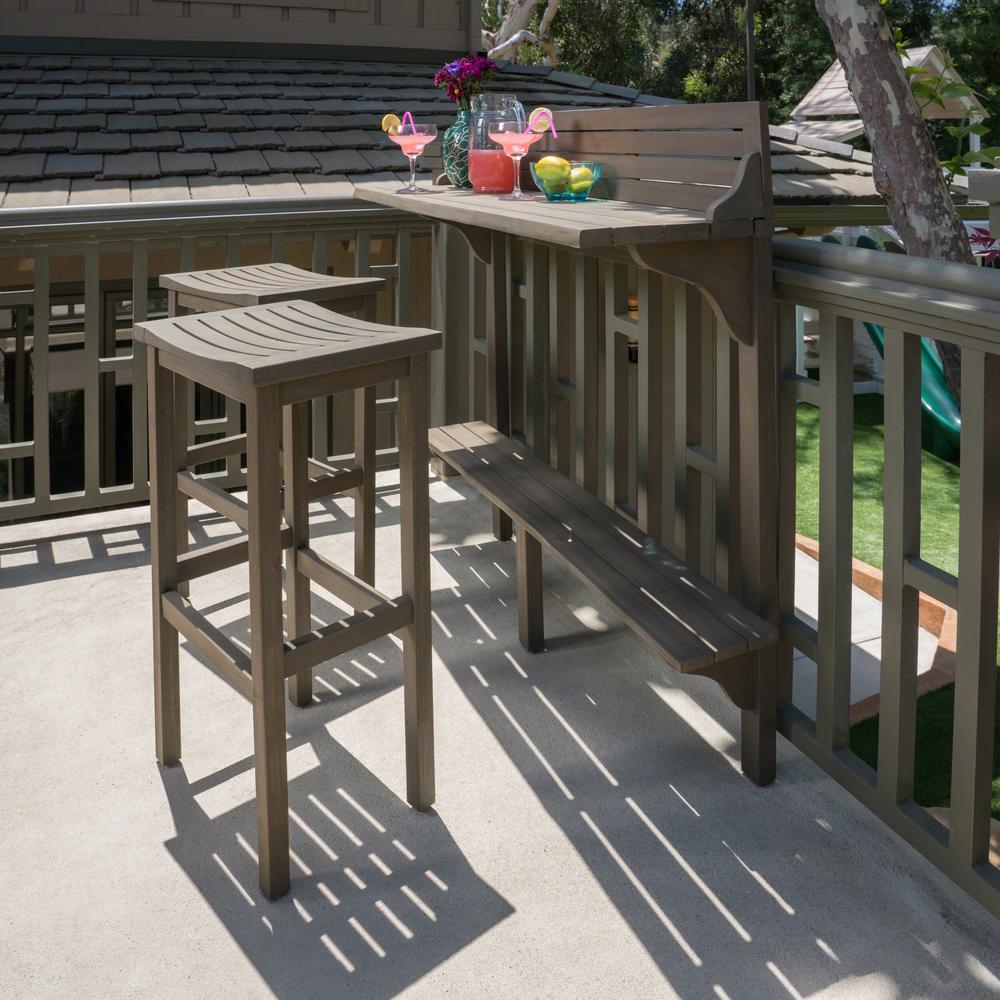 Bar Height Patio Bar Sets Outdoor Bar Furniture The Home Depot