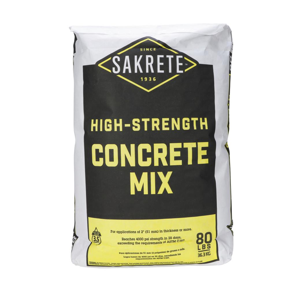 Sakrete 80 Lb Gray Concrete Mix The Home Depot