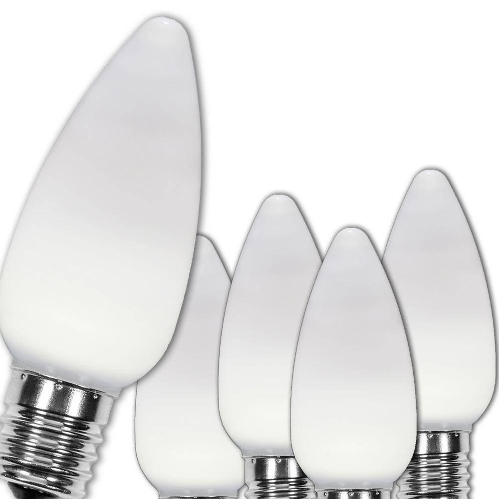 C9 Christmas Light Bulbs Lights The Home Depot Opticore C9 Led Cool White Smooth Opaque Christmas Light Bulbs 25 Pack