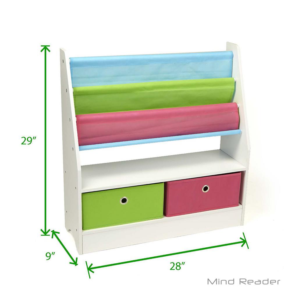 Mind Reader Wood Collapsible Drawer Storage Book