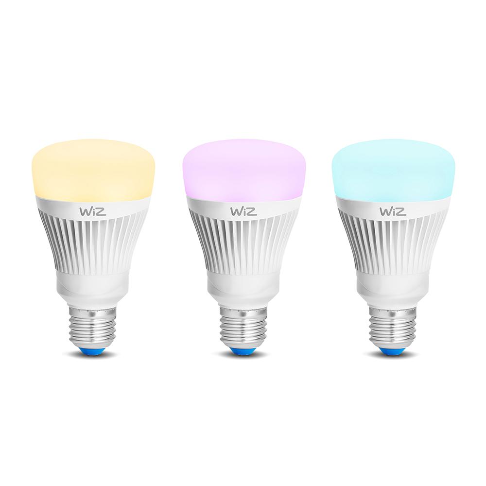 WiZ 60W Equivalent A19 Colors & Tunable Wi-Fi Connected Smart LED Light Bulb