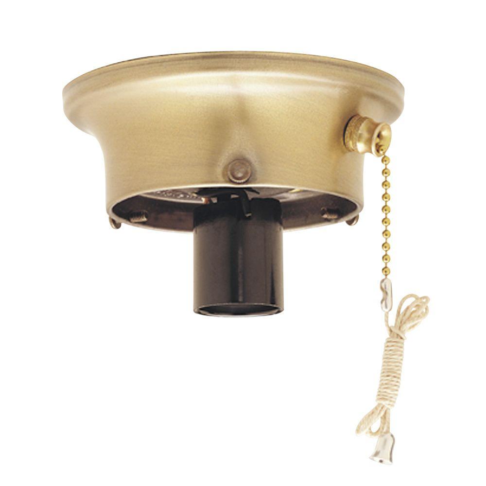 3 1 4 In Brass Glass Shade Holder Kit