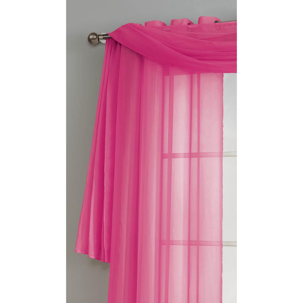 pink curtain scarf