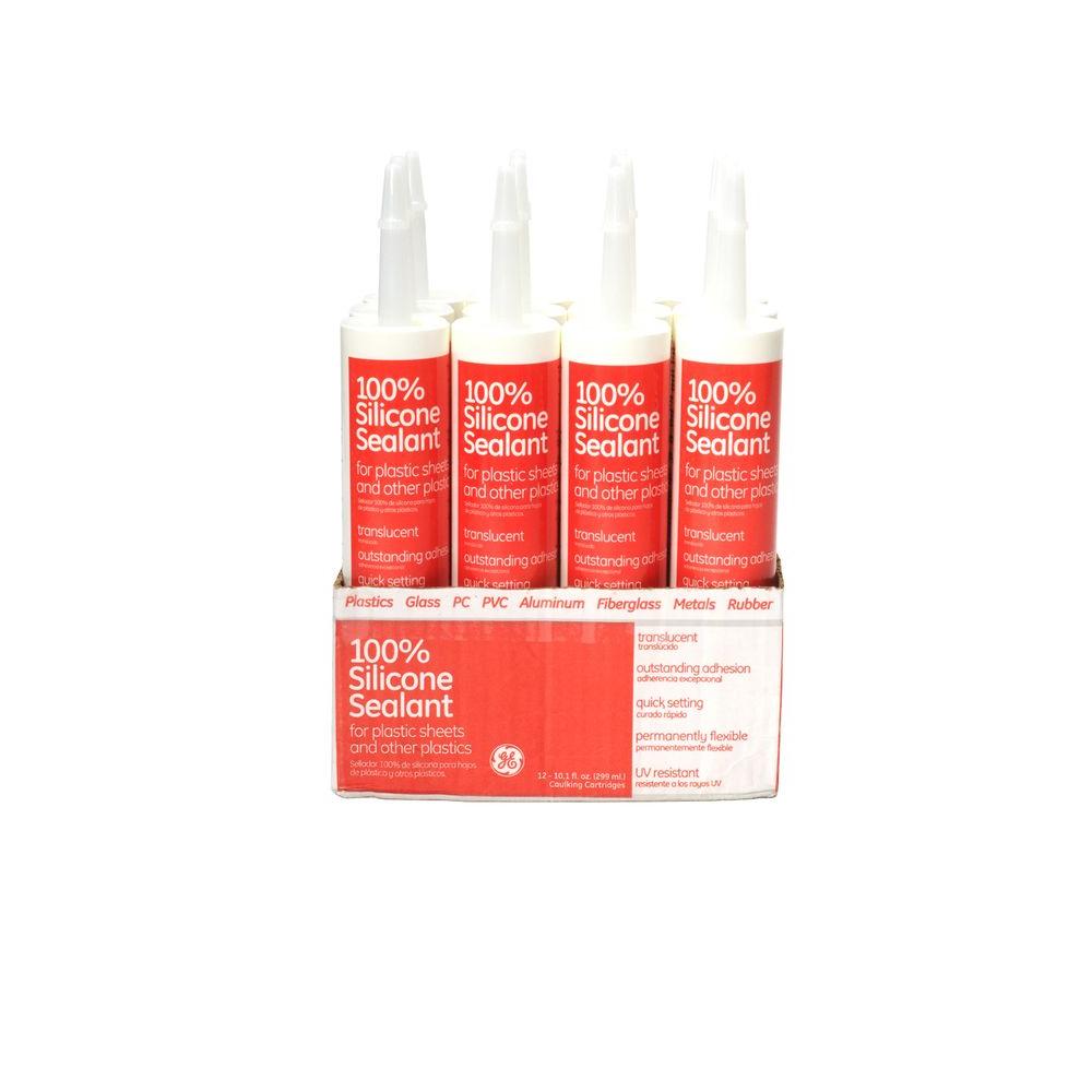 10 Oz Glazing Silicone Sealant 12 Pack Ge 55 The Home Depot 10 Oz Glazing Silicone Sealant 12