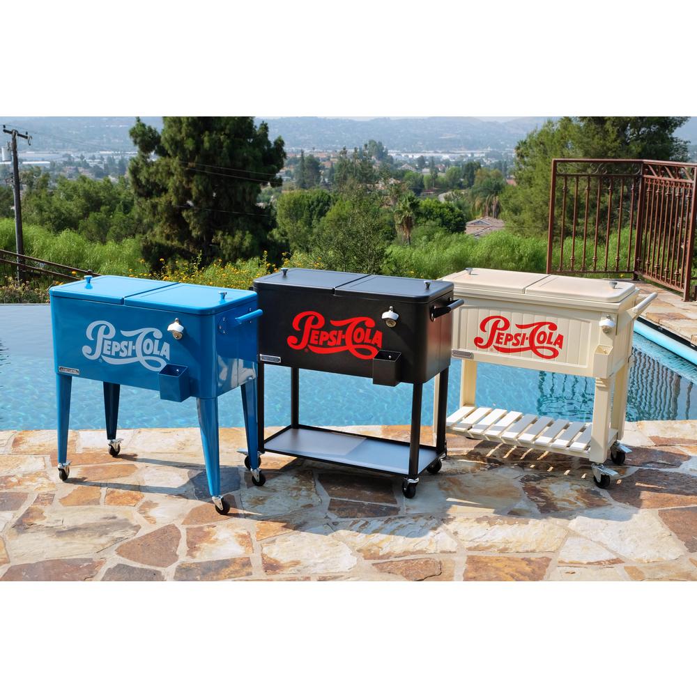Permasteel 80 Qt Rolling Patio Cooler Ps 203 Pepsi The Home Depot - Permasteel 80 Qt Rolling Patio Cooler Cart In Blue Permasteel 80 Qt Rolling Patio Cooler Ps 203 Pepsi The Home Depot - Permasteel 80 Qt Rolling Patio Cooler Cart In Blue