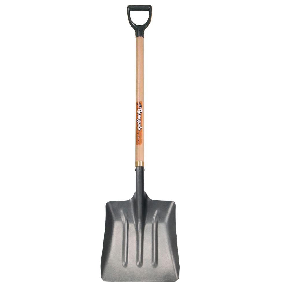 Hisco Renegade Coal Scoop with Steel Blade and 37 in. Ash Wood DHandle