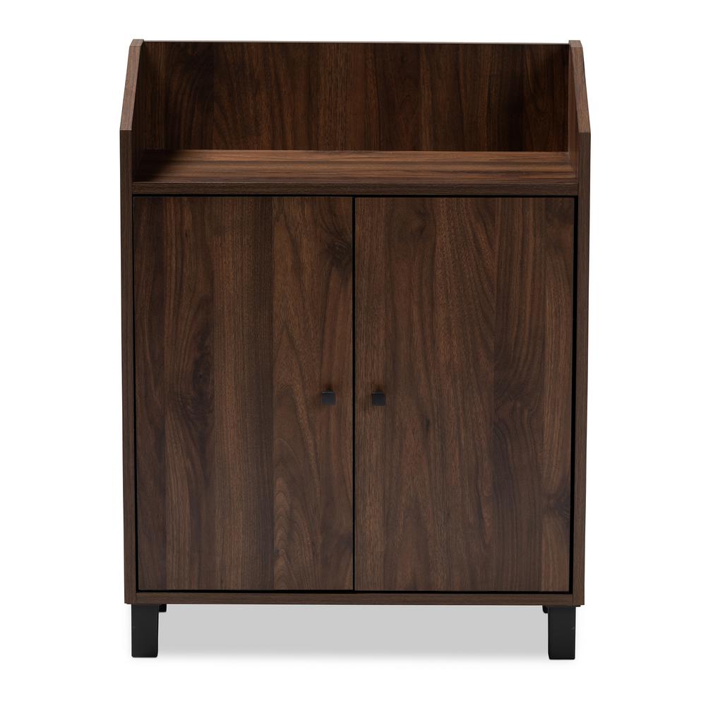 Baxton Studio Rossin 32 In H X 24 W 8 Pair Walnut Wood Shoe Storage Cabinet With Open Shelf Baxton Studio Rossin 32 In H X 24 W 8 Pair Walnut Wood Shoe Storage Cabinet With Open Shelf