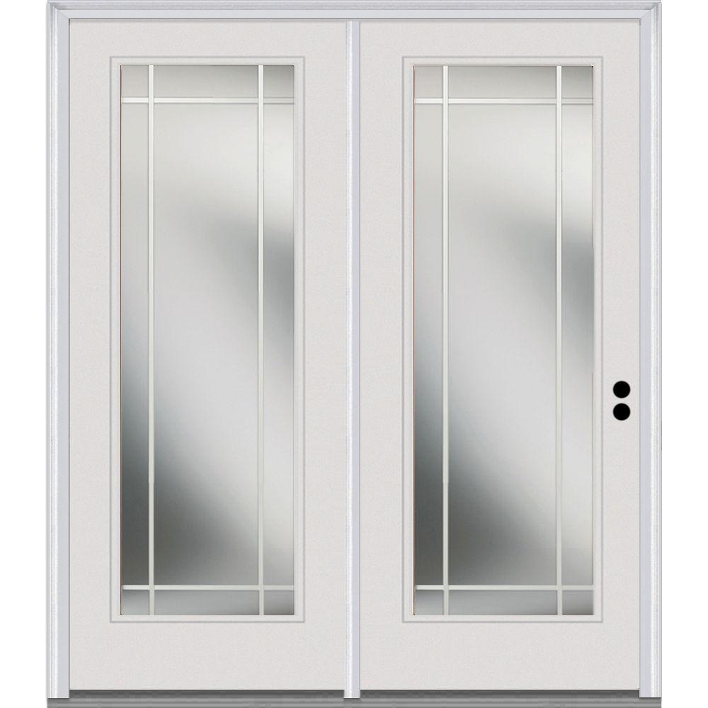 MMI Door 67 In. X 81.75 In. Classic Clear PIM Glass Majestic Steel Left ...