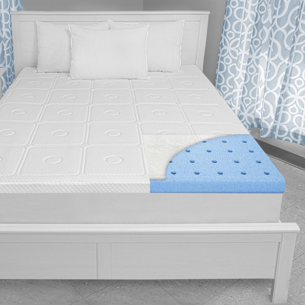 Zinus 3 in. Green Tea King Memory Foam Mattress Topper HDGTFT300K
