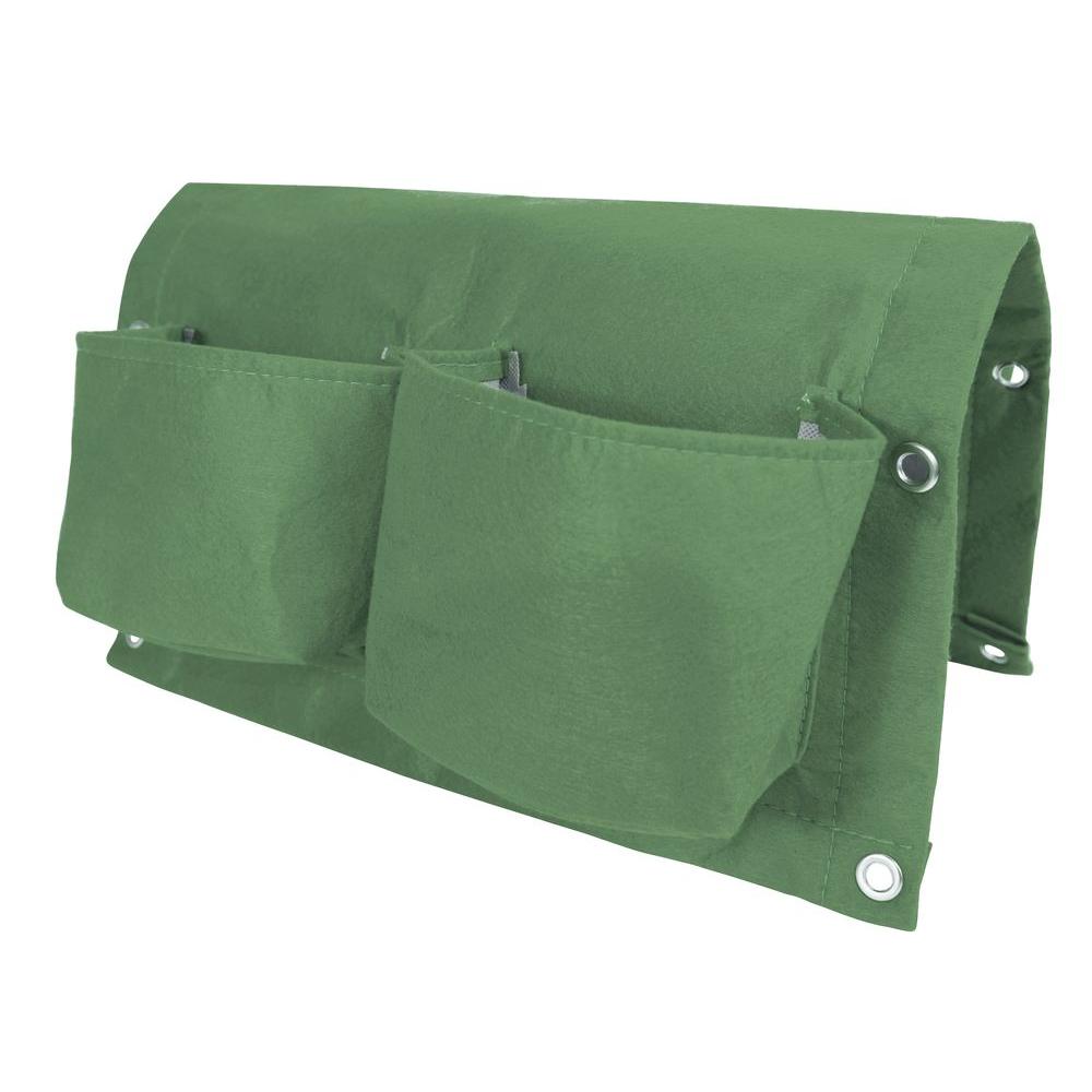 Bloem Bagz Railing 18 in. Living Green Fabric PlanterOTR242 The Home Depot