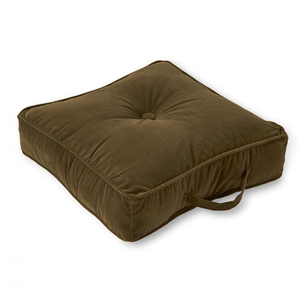 Greendale Home Fashions Omaha Sage Microfiber 21 In Square Floor Pillow Fp5183 Sage The Home Depot
