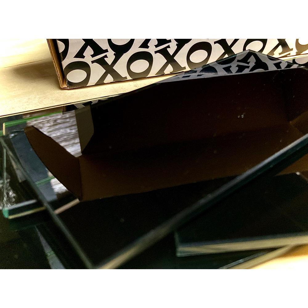 ABOLOS Reflections Black Diamond 3 in. x 12 in. Straight Edge Peel