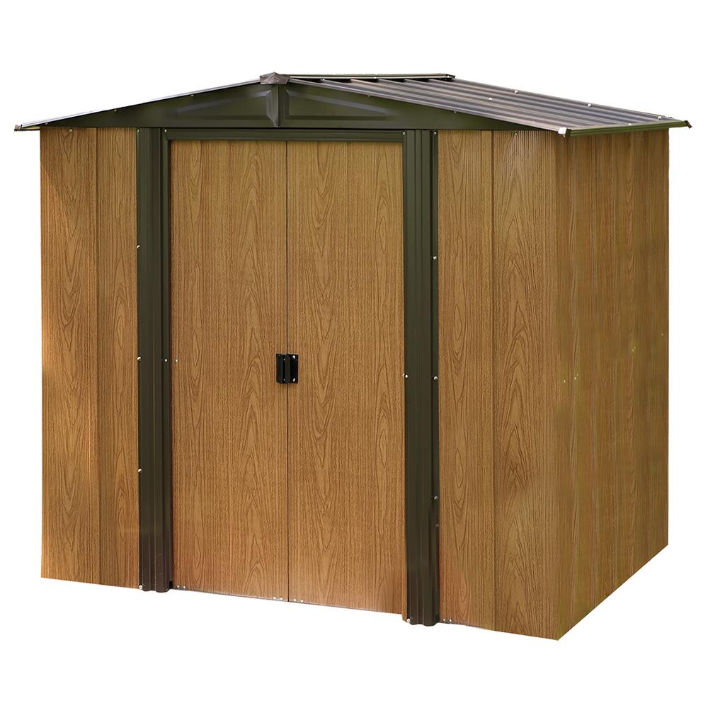 Arrow Woodlake 6 Ft W X 5 Ft D 2 Tone Wood Grain Galvanized
