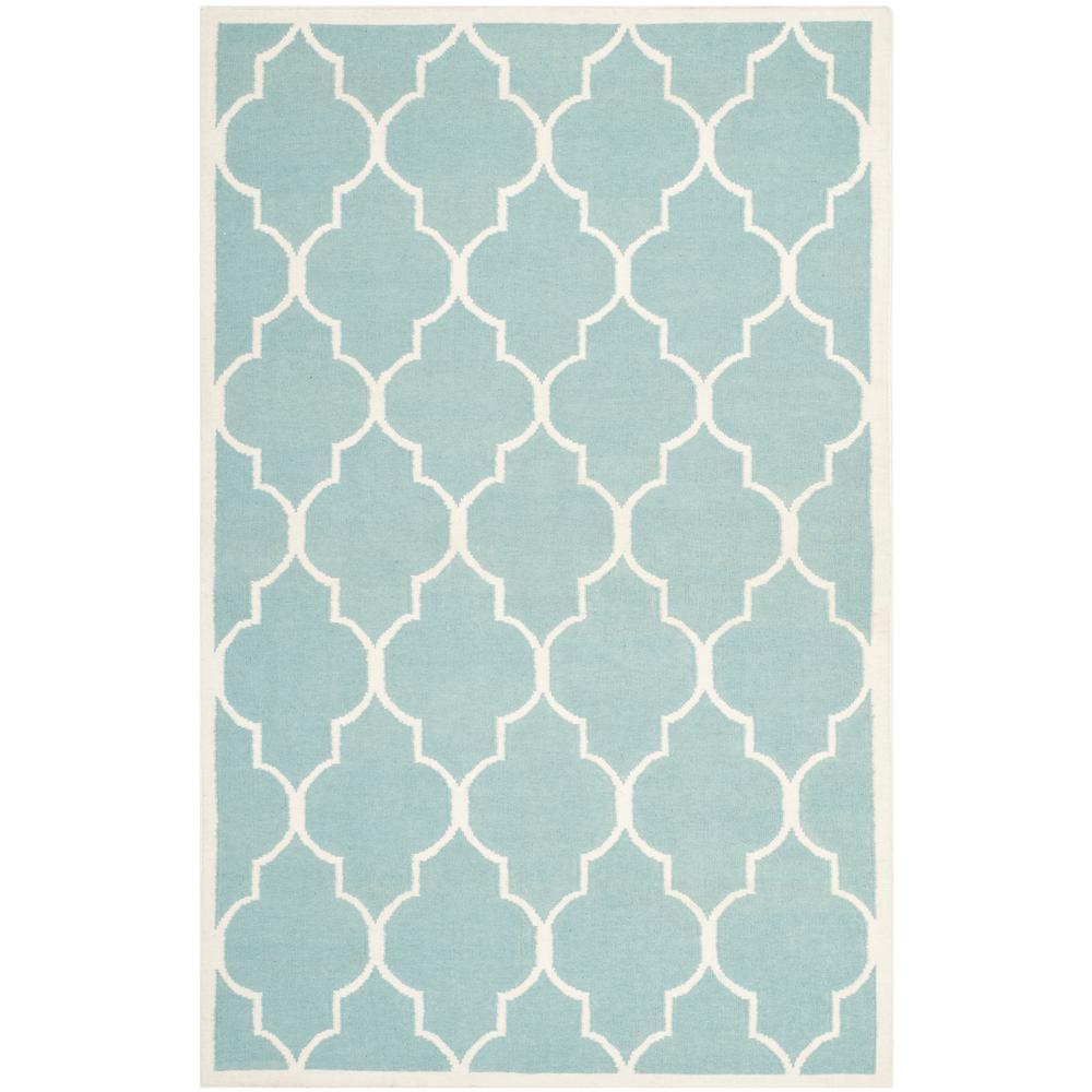 Safavieh Dhurries Light Blue/Ivory 9 ft. x 12 ft. Area RugDHU632C9
