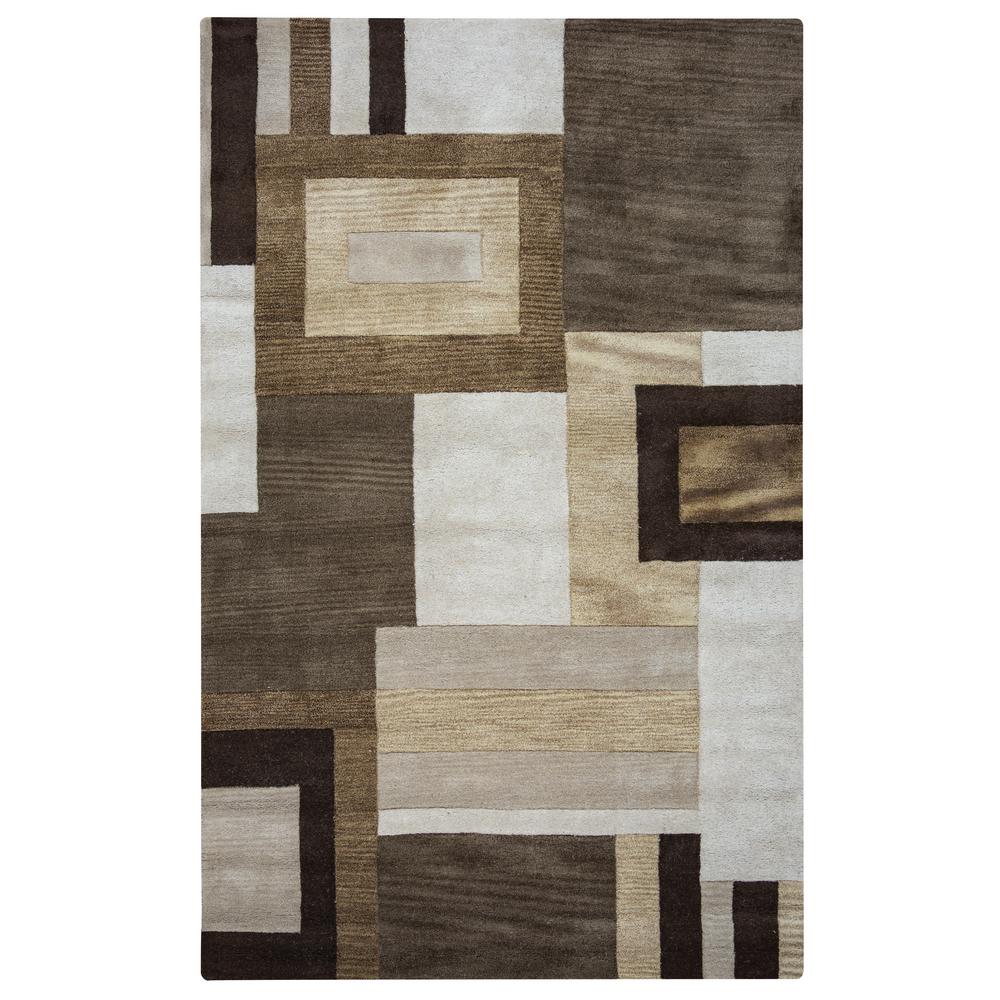 Sareena Brown 9 Ft. X 12 Ft. Abstract Wool Area Rug-sense100400120912 