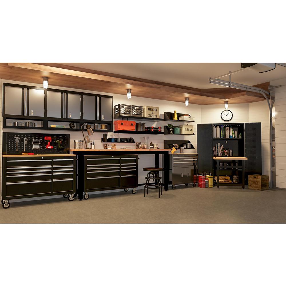 Hdx 15 Compartment Interlocking Small Parts Organizer In Black 2 Pack 320034 The Home Depot Hdx 15 Compartment Interlocking Small, Garage Tool Storage Ideas Home Depot