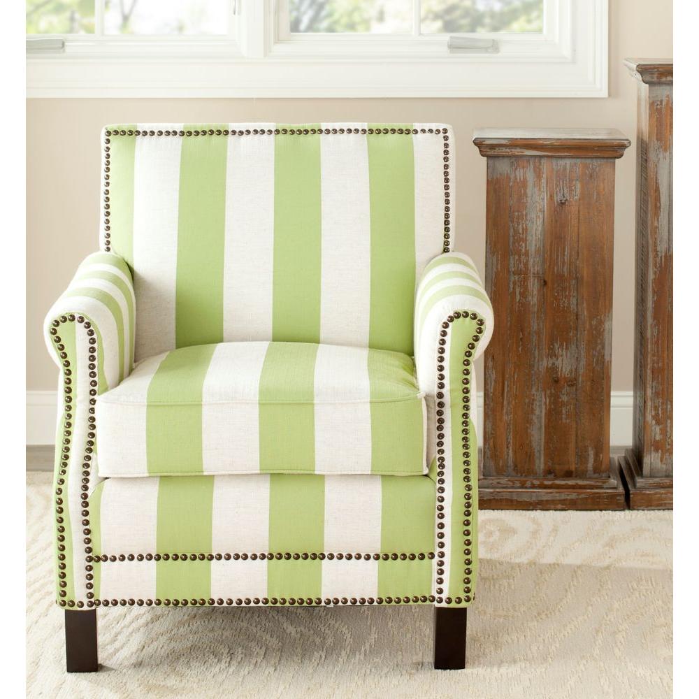 Safavieh Easton Green Cream Linen Club Arm Chair Mcr4572c The Safavieh Easton Green Cream Linen Club Arm Chair