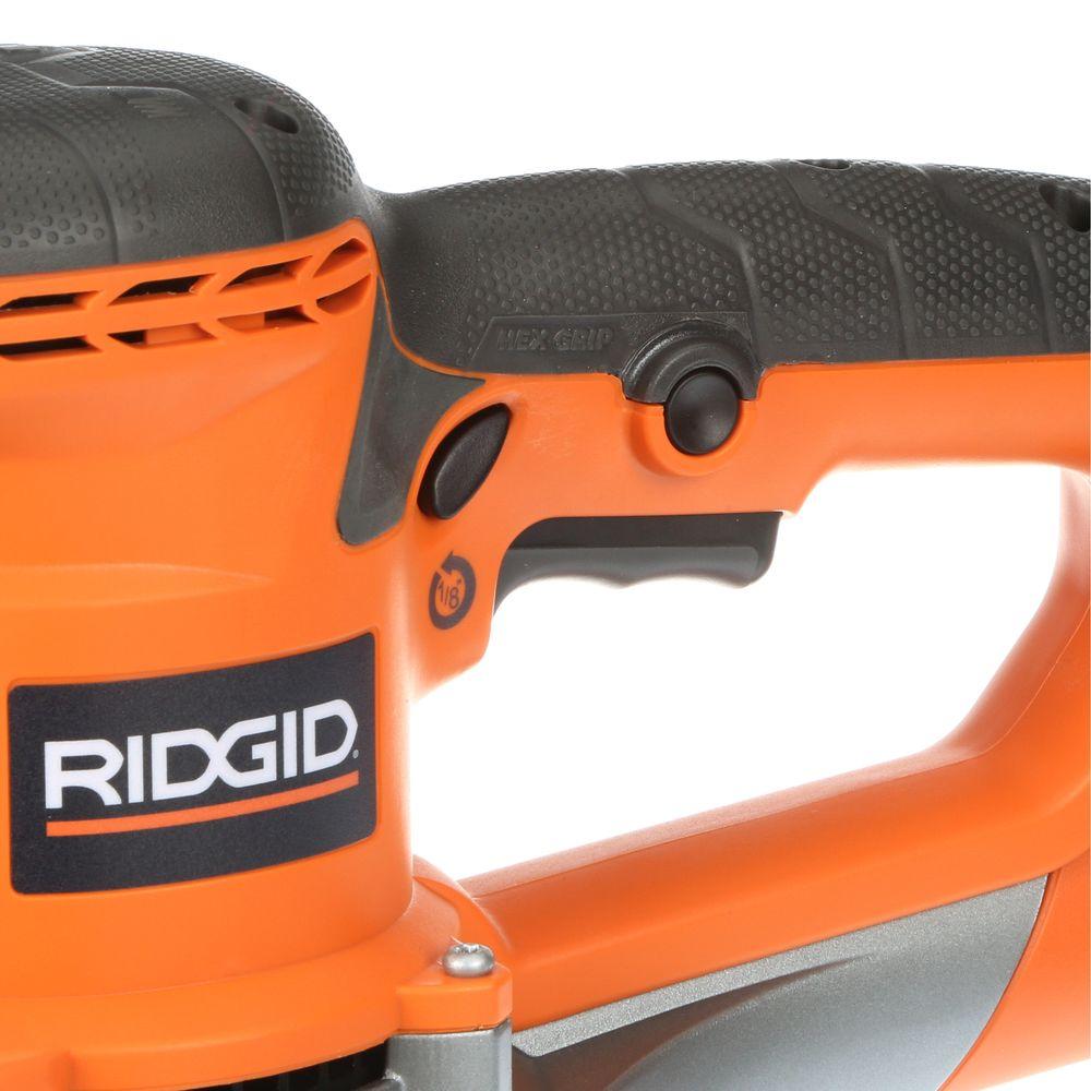 RIDGID Orange VariableSpeed Dual Random Orbital Sander 6 in. Button
