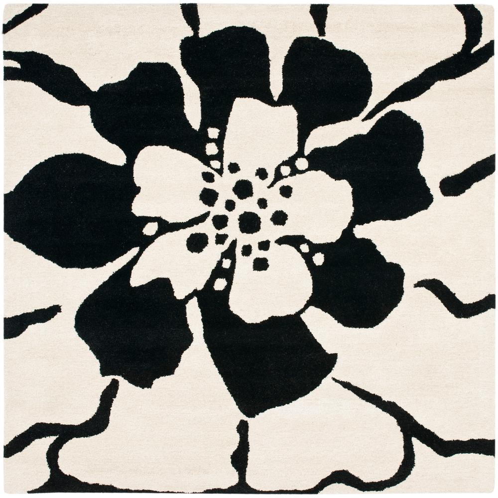 Safavieh Soho Black White 6 Ft X Square Area Rug Soh730a 6sq