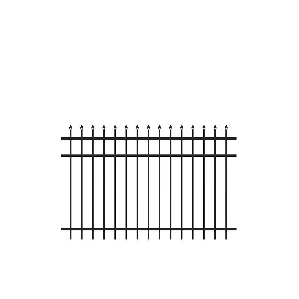TuffBilt 4 ft. H x 6 ft. W Cascade Black Aluminum Fence Kit73017994