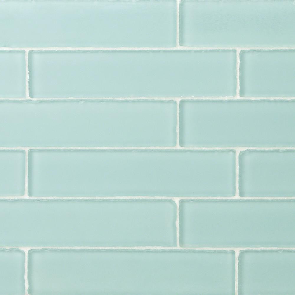 Ivy Hill Tile Ocean Aqua Beached 9 Loose Pieces 2 in. x 8 in. x 8 mm