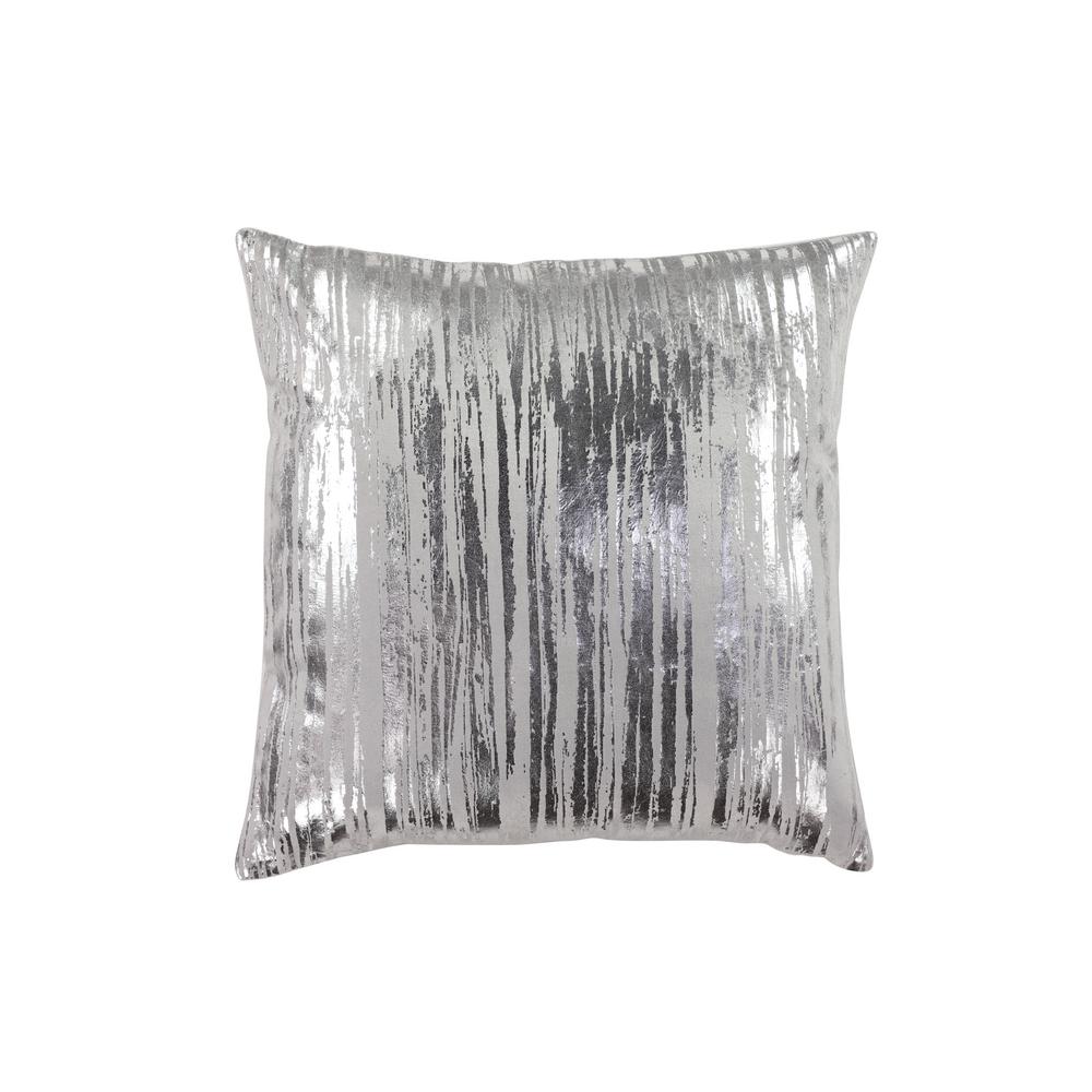 silver throw pillows covers