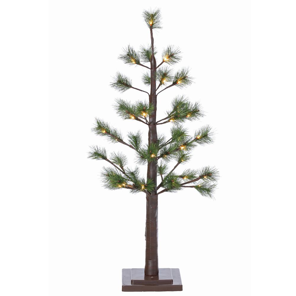 UPC 017816307056 product image for 3 ft. Indoor Pre-Lit LED Pine Needle Artificial Christmas Tree with 24 UL Warm W | upcitemdb.com