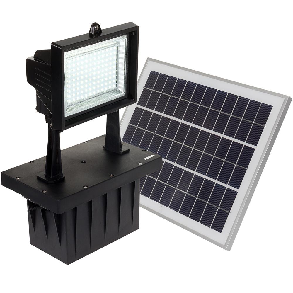 Dusk To Dawn Reusable Revolution Outdoor Security Lighting 5 Watt Black Solar Integrated Led Outdoor Ground Mount Flood Light