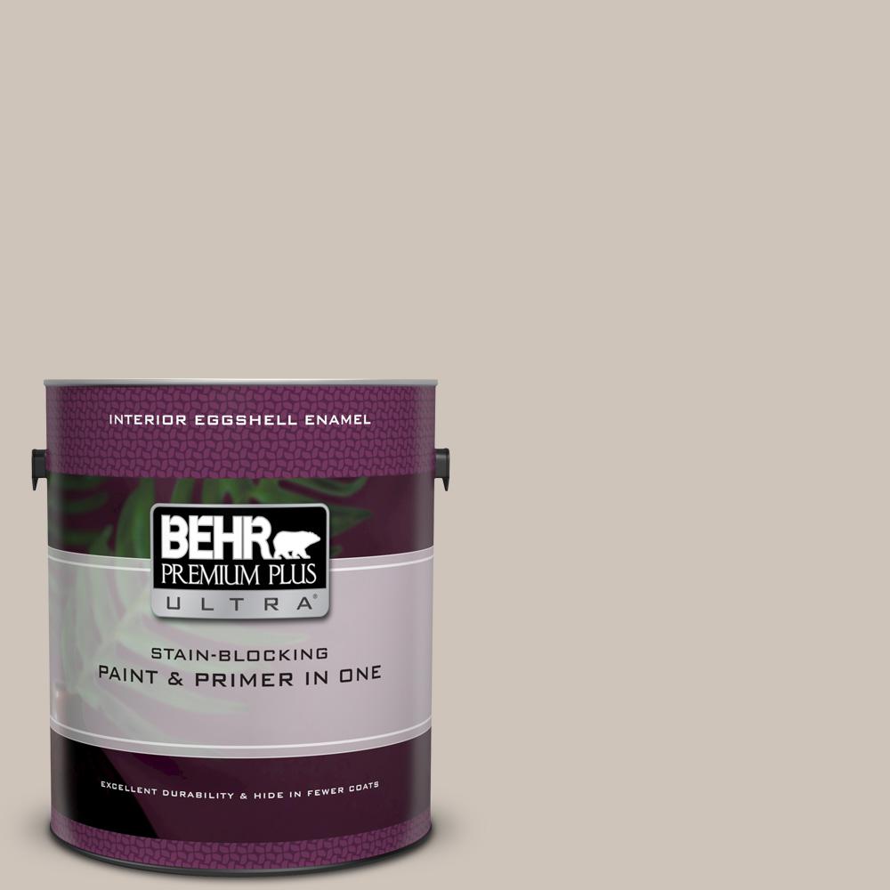 BEHR Premium Plus Ultra 1 gal. ICC89 Gallery Taupe Eggshell Enamel