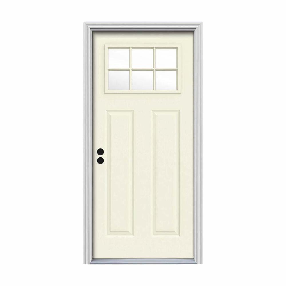 2 Panel Beige Exterior Prehung Exterior Doors Doors