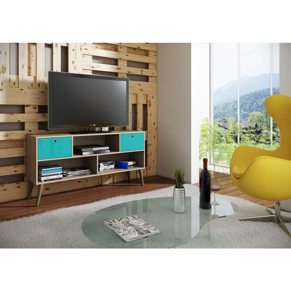 Manhattan Comfort Uppsala Oak And Aqua Entertainment Center 4amc134 Manhattan Comfort Uppsala Oak And Aqua Entertainment Center 4amc134 The Home Depot