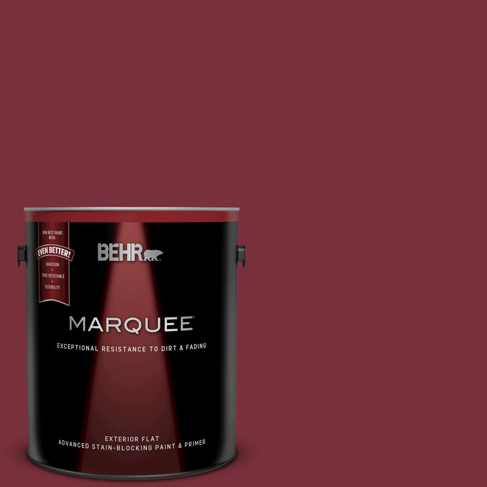 Behr Marquee 1 Gal Pmd 43 Velvety Merlot Flat Exterior Paint And Pmd 43 Velvety Merlot Flat Exterior Paint And Primer