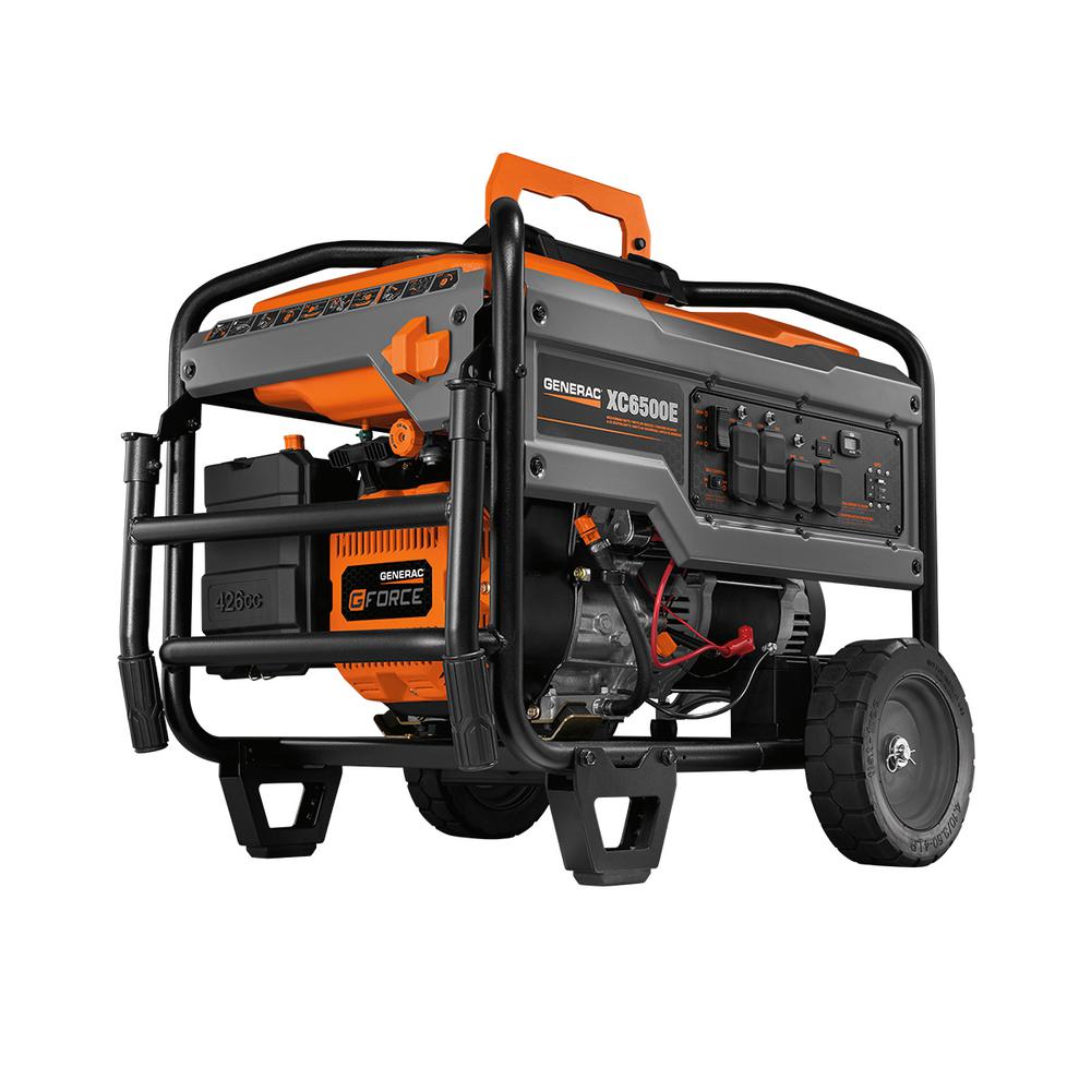 XC 6500-Watt Electric Start Gasoline Powered Portable Generator ...