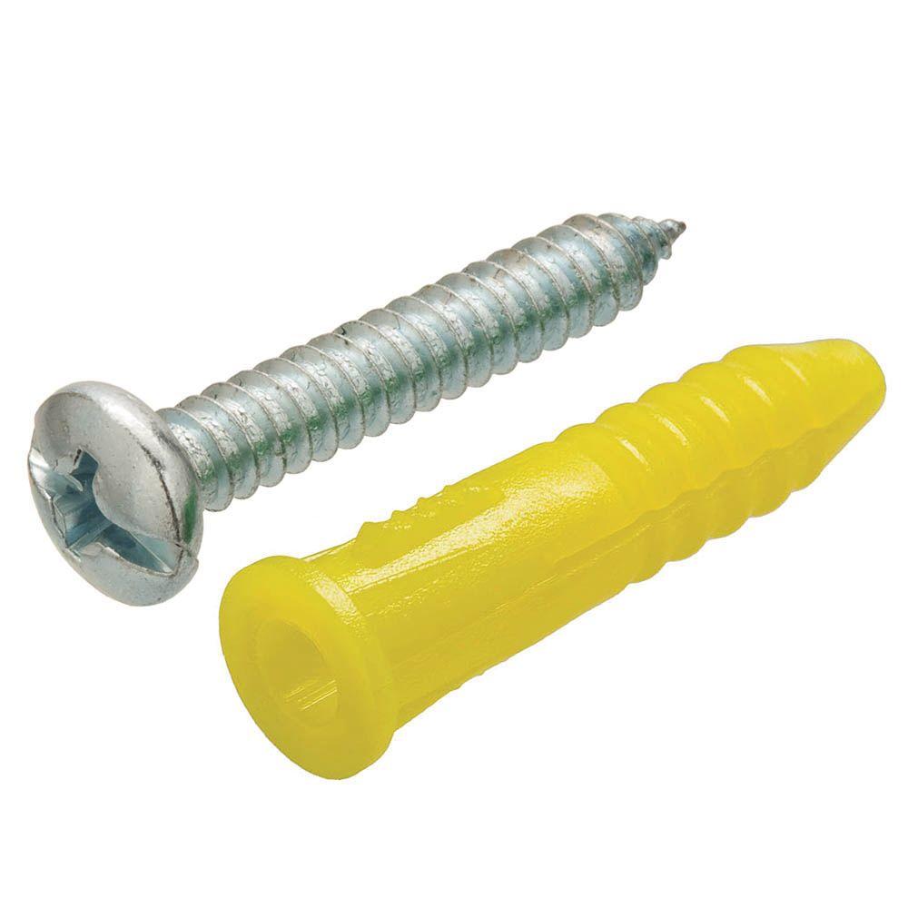 4 6 X 7 8 In Co Yellow Plastic Ribbed Anchors With S 10 Co Yellow Plastic Ribbed Anchors With
