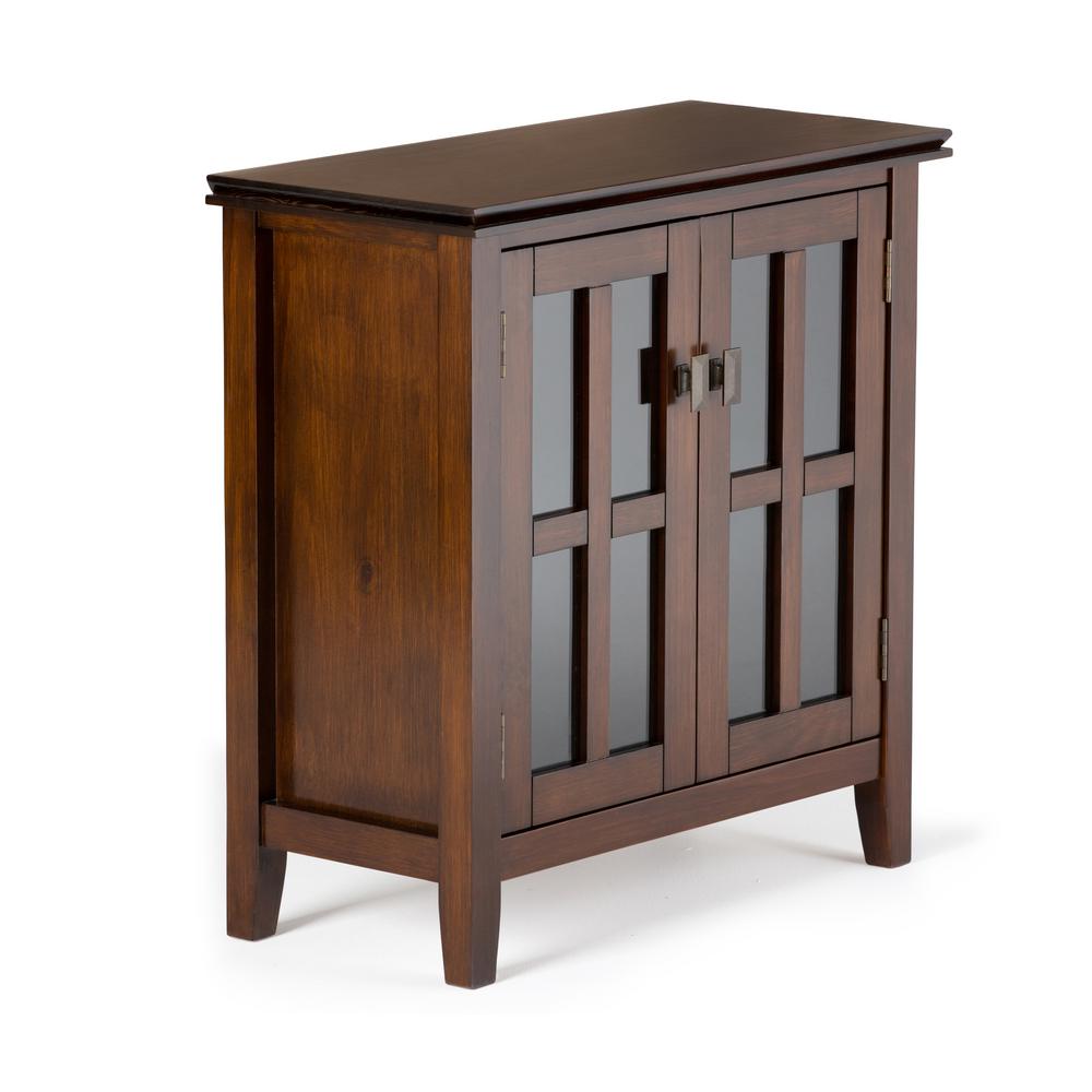 Simpli Home Artisan Solid Wood 30 in. Wide Russet Brown Contemporary