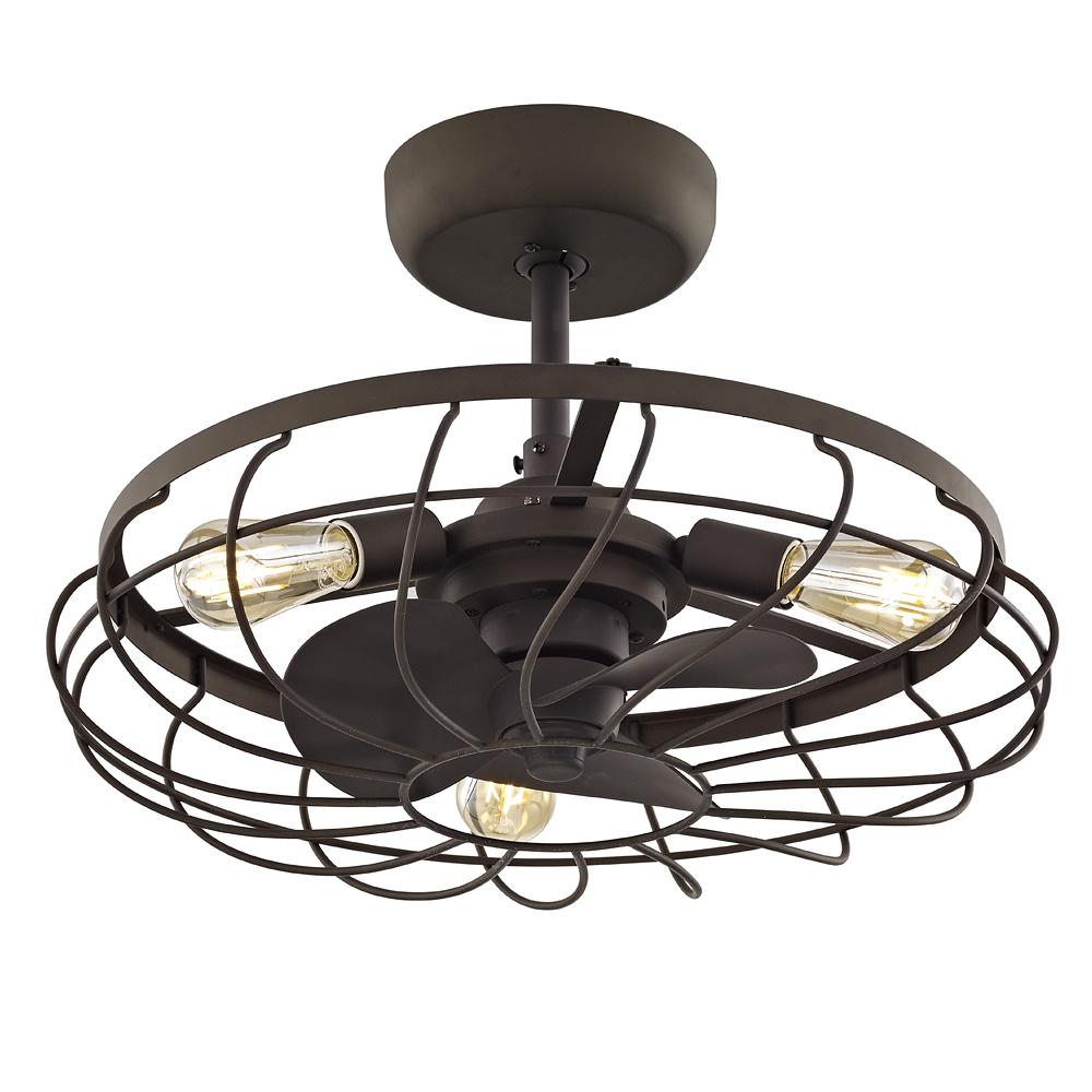 Bronze 4 Industrial E26 Ceiling Fans Lighting