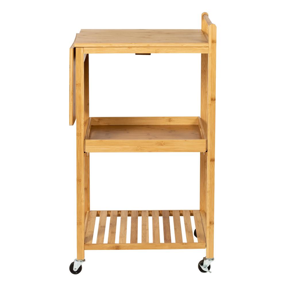 Honey Can Do Multi Purpose Bamboo Kitchen Cart With Shelf Crt Multi Purpose Bamboo Kitchen Cart