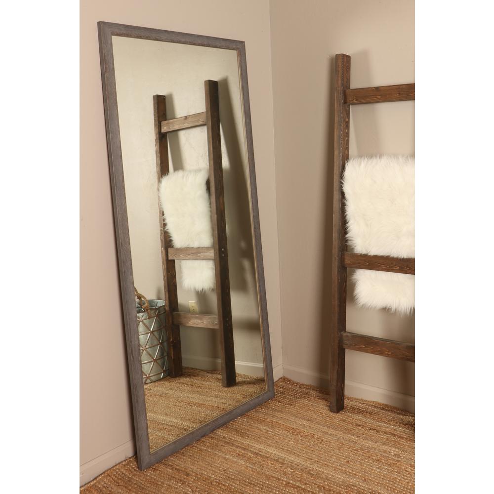 29 5 In X 63 Ash Gray Farmhouse Floor Mirror