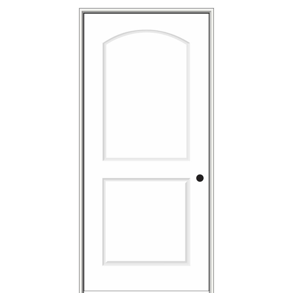 Mmi Door 30 In X 80 In Smooth Caiman Left Hand Solid Core Primed Composite Single Prehung Interior Door 1 3 4 In Thick